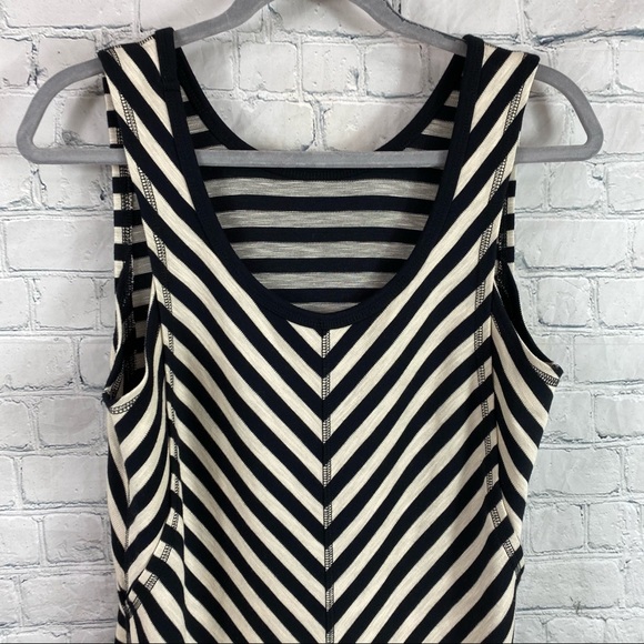 Athleta Stripe Chevron Sleeveless Knit Dress - Picture 5 of 6
